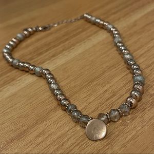 Loft choker necklace silver and gold